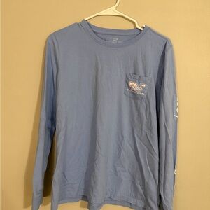 Vineyard Vines Men's Light Blue Long Sleeve Tee
